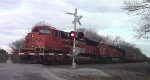 BNSF coal train DPUs